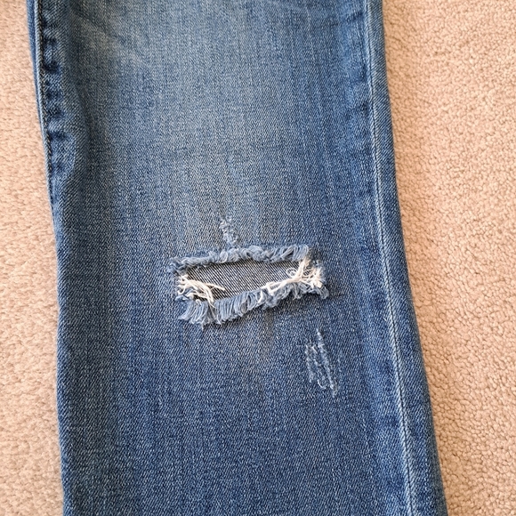 Kut From the Kloth Jeans Womens 8 Blue Distressed Reese Ankle Straight Leg - Picture 5 of 14